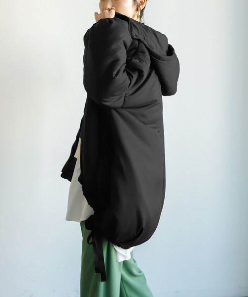 Birthday room（バースデイルーム）の「大人カジュアルにぴったり。モンスターオーバーシルエットパーカーコート（モッズコート・レディース・ブラック/カーキ・FREE）」の9枚目の写真