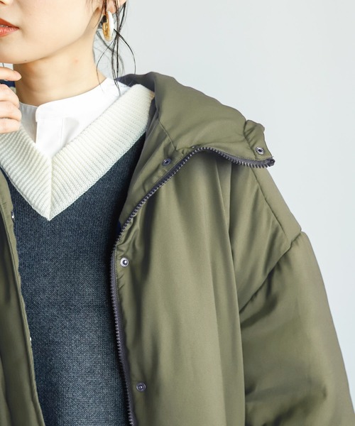 Birthday room（バースデイルーム）の「大人カジュアルにぴったり。モンスターオーバーシルエットパーカーコート（モッズコート・レディース・ブラック/カーキ・FREE）」の18枚目の写真