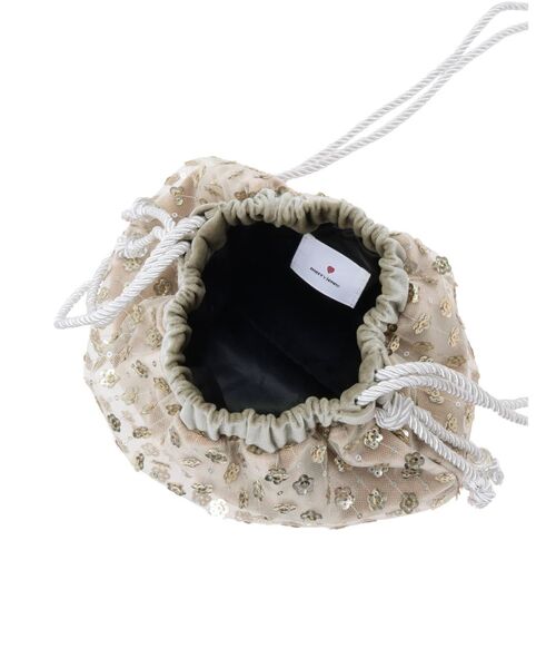 merry jenny（メリージェニー）の「flowerスパンコールポシェット（ショルダーバッグ・レディース・ブラック/ベージュ・FREE）」の6枚目の写真