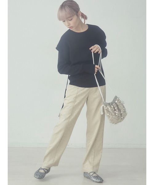 merry jenny（メリージェニー）の「flowerスパンコールポシェット（ショルダーバッグ・レディース・ブラック/ベージュ・FREE）」の19枚目の写真