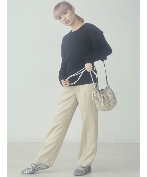 merry jenny（メリージェニー）の「flowerスパンコールポシェット（ショルダーバッグ・レディース・ブラック/ベージュ・FREE）」の20枚目の写真