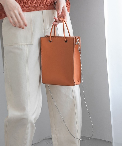 A part by(アパートバイ)の「チェーンミニショルダーバッグ 228858(ショルダーバッグ・レディース・ブラック/カーキ/チャコールグレー/アイボリー/オレンジ/グリーン/ブラック系その他2・FREE)」の7枚目の写真