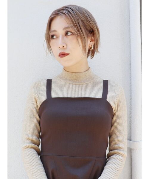 MURUA（ムルーア）の「【ONLINE限定】ミニマルスタンドネックニット（ニット/セーター・レディース・ブラック/ベージュ/グレー/アイボリー/カーキ/モカ・FREE）」の5枚目の写真