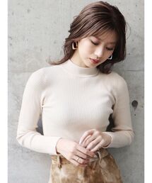【ONLINE限定】ミニマルスタンドネックニット