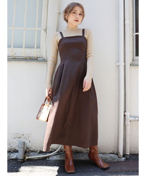 MURUA（ムルーア）の「【ONLINE限定】ミニマルスタンドネックニット（ニット/セーター・レディース・ブラック/ベージュ/グレー/アイボリー/カーキ/モカ・FREE）」の20枚目の写真