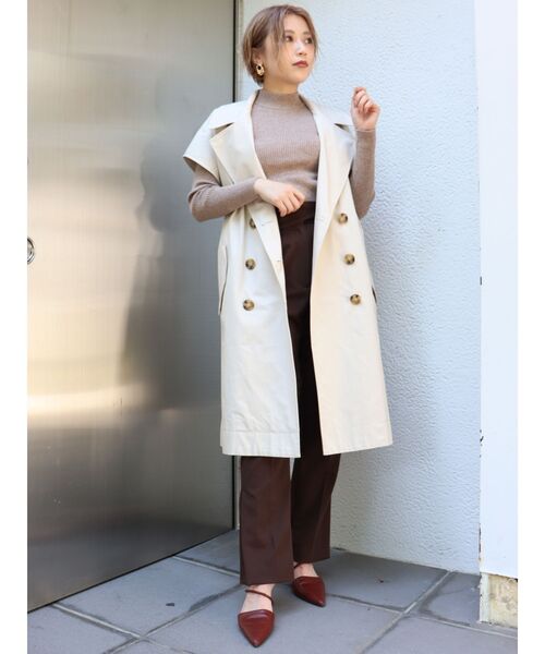 MURUA（ムルーア）の「【ONLINE限定】ミニマルスタンドネックニット（ニット/セーター・レディース・ブラック/ベージュ/グレー/アイボリー/カーキ/モカ・FREE）」の21枚目の写真