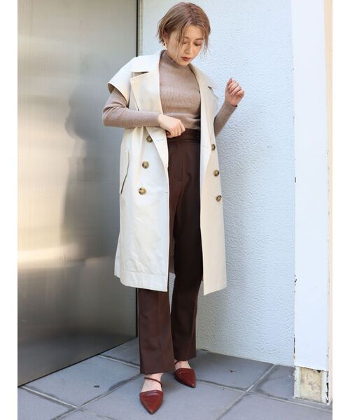 MURUA（ムルーア）の「【ONLINE限定】ミニマルスタンドネックニット（ニット/セーター・レディース・ブラック/ベージュ/グレー/アイボリー/カーキ/モカ・FREE）」の22枚目の写真