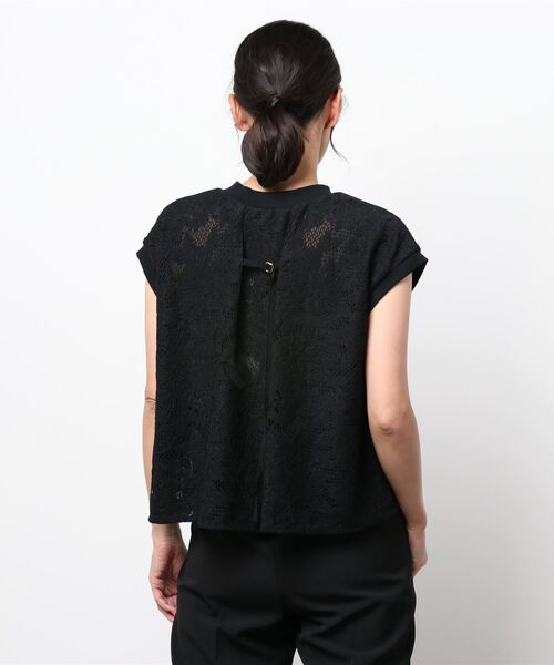 Three Four Time(スリーフォータイム)の「レースバックテーププルオーバー(Tシャツ/カットソー・レディース・ブラック/ベージュ・ONE SIZE)」の7枚目の写真