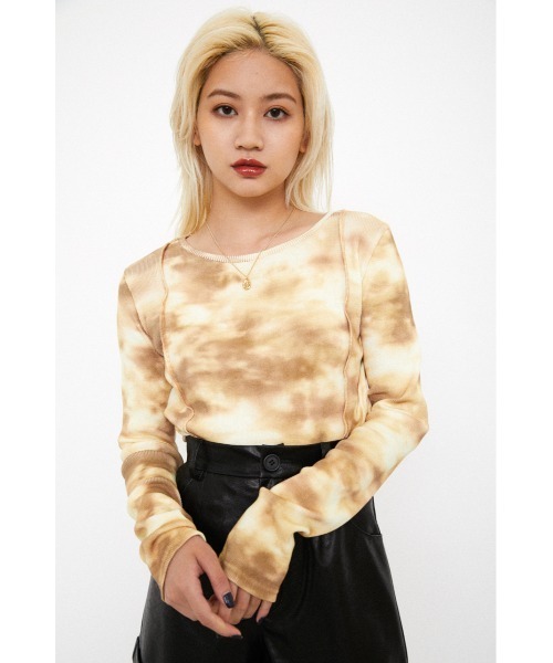 LAGUA GEM（ラグアジェム）の「TIE DYE RIB TOPS（Tシャツ
