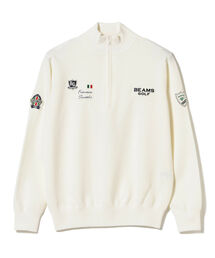 BEAMS GOLF PURPLE LABEL / ミラノリブ ハーフジップ ニット