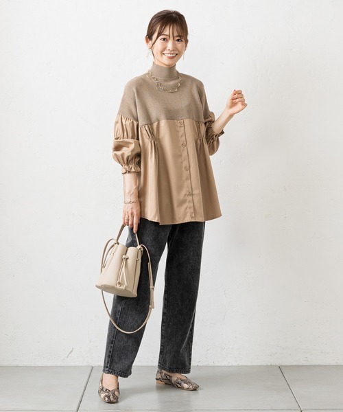 prose verse（プロズヴェール）の「デニムXツイル/ストレートパンツ（その他パンツ・レディース・ブラック/ブルー/アイボリー/ブラック系その他・MEDIUM）」の12枚目の写真