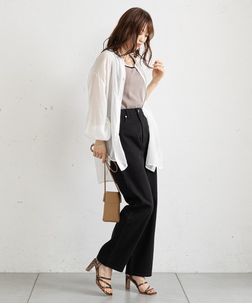 prose verse（プロズヴェール）の「デニムXツイル/ストレートパンツ（その他パンツ・レディース・ブラック/ブルー/アイボリー/ブラック系その他・MEDIUM）」の16枚目の写真