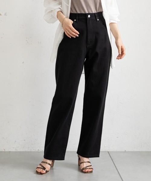 prose verse（プロズヴェール）の「デニムXツイル/ストレートパンツ（その他パンツ・レディース・ブラック/ブルー/アイボリー/ブラック系その他・MEDIUM）」の9枚目の写真