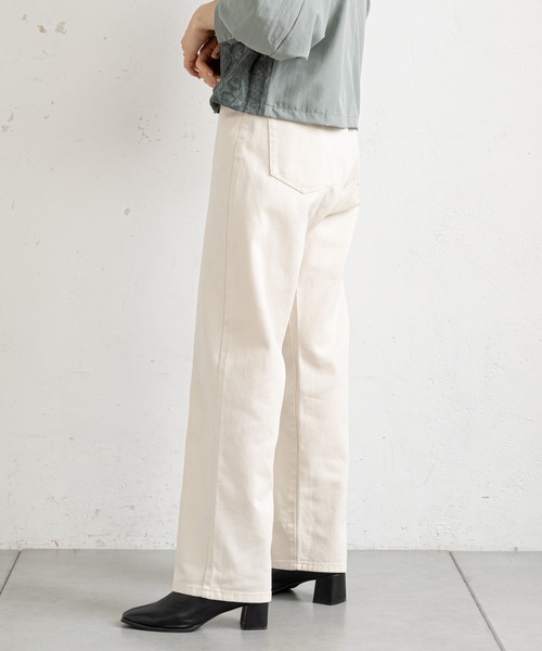 prose verse（プロズヴェール）の「デニムXツイル/ストレートパンツ（その他パンツ・レディース・ブラック/ブルー/アイボリー/ブラック系その他・MEDIUM）」の11枚目の写真