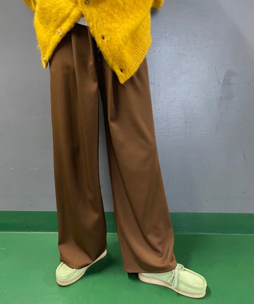 Kastane(カスタネ)の「カラバリタックジャージーパンツ(その他パンツ・レディース・ブラック/パープル/ブラウン/グリーン/アイボリー・1/2)」の4枚目の写真