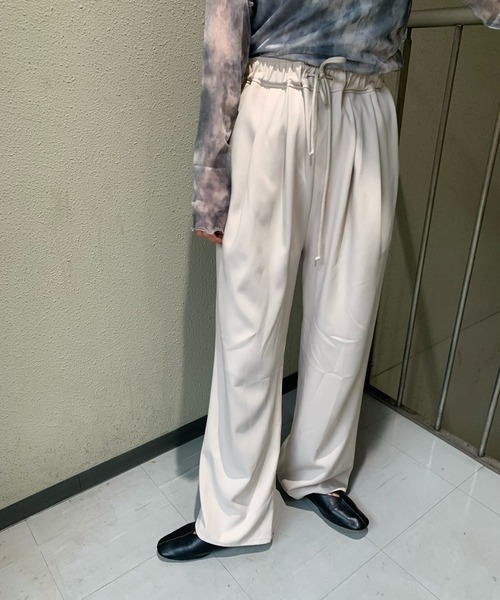 Kastane(カスタネ)の「カラバリタックジャージーパンツ(その他パンツ・レディース・ブラック/パープル/ブラウン/グリーン/アイボリー・1/2)」の2枚目の写真