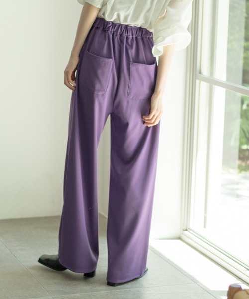 Kastane(カスタネ)の「カラバリタックジャージーパンツ(その他パンツ・レディース・ブラック/パープル/ブラウン/グリーン/アイボリー・1/2)」の16枚目の写真