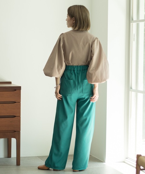 Kastane(カスタネ)の「カラバリタックジャージーパンツ(その他パンツ・レディース・ブラック/パープル/ブラウン/グリーン/アイボリー・1/2)」の12枚目の写真