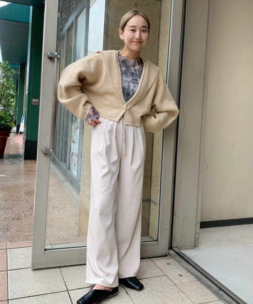 Kastane(カスタネ)の「カラバリタックジャージーパンツ(その他パンツ・レディース・ブラック/パープル/ブラウン/グリーン/アイボリー・1/2)」の18枚目の写真