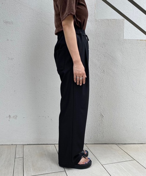 Kastane(カスタネ)の「カラバリタックジャージーパンツ(その他パンツ・レディース・ブラック/パープル/ブラウン/グリーン/アイボリー・1/2)」の15枚目の写真