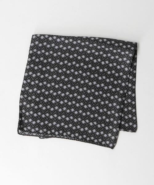 AD56（エーディーチンクワンタセイ）の「＜AD56＞シルク ジオメトリック ポケットチーフ（ポケットチーフ・メンズ・ダークグレー/ダークブラウン・FREE）」の2枚目の写真