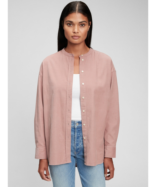 GAP(ギャップ)の「コーデュロイシャツ(シャツ/ブラウス・レディース・ネイビー/ホワイト系その他/ベージュ系その他/カーキ・S/L/XS/XXS/M)」の7枚目の写真