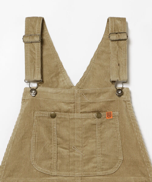 B:MING by BEAMS(ビーミングバイビームス)の「UNIVERSAL OVERALL / ビブ ジャンパースカート(ジャンパースカート・レディース・ベージュ/ダークブラウン・ONE SIZE)」の4枚目の写真