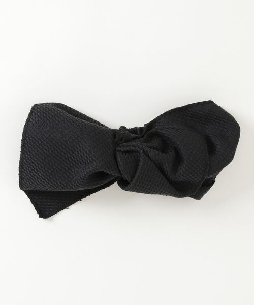 yield（イールド）の「【Lovable】Solid Ribbon HairBand  BATT-17549（ヘアバンド・レディース・ブラック/ベージュ・FREE）」の2枚目の写真