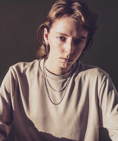 and cloud（アンドクラウド）の「Foxtail Chain/Petal Chain Set Necklace（ネックレス・レディース・ブラック系その他/シルバー系その他・FREE）」の9枚目の写真