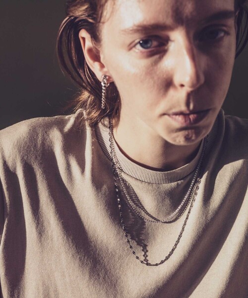 and cloud（アンドクラウド）の「Foxtail Chain/Petal Chain Set Necklace（ネックレス・レディース・ブラック系その他/シルバー系その他・FREE）」の10枚目の写真