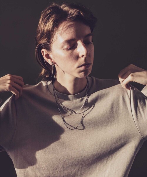 and cloud（アンドクラウド）の「Foxtail Chain/Petal Chain Set Necklace（ネックレス・レディース・ブラック系その他/シルバー系その他・FREE）」の11枚目の写真