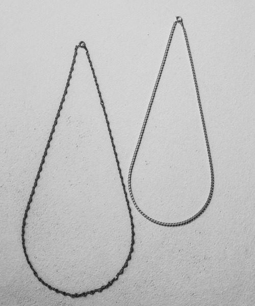 and cloud（アンドクラウド）の「Foxtail Chain/Petal Chain Set Necklace（ネックレス・レディース・ブラック系その他/シルバー系その他・FREE）」の3枚目の写真