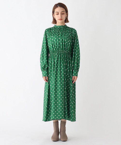 AG by aquagirl（エージーバイアクアガール）の「◆ポルカドットギャザーワンピース【WEB限定サイズ】（ワンピース・レディース・ブラック系/グリーン系その他2/ライトパープル・36/38/40）」の12枚目の写真