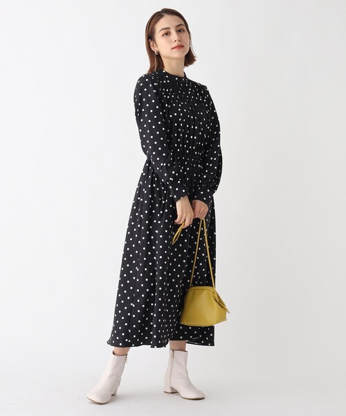 AG by aquagirl（エージーバイアクアガール）の「◆ポルカドットギャザーワンピース【WEB限定サイズ】（ワンピース・レディース・ブラック系/グリーン系その他2/ライトパープル・36/38/40）」の14枚目の写真