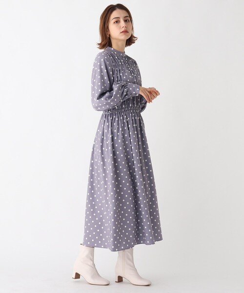 AG by aquagirl（エージーバイアクアガール）の「◆ポルカドットギャザーワンピース【WEB限定サイズ】（ワンピース・レディース・ブラック系/グリーン系その他2/ライトパープル・36/38/40）」の16枚目の写真