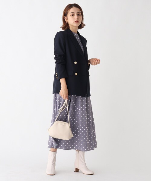 AG by aquagirl（エージーバイアクアガール）の「◆ポルカドットギャザーワンピース【WEB限定サイズ】（ワンピース・レディース・ブラック系/グリーン系その他2/ライトパープル・36/38/40）」の6枚目の写真