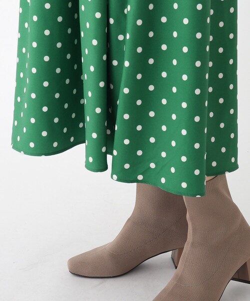 AG by aquagirl（エージーバイアクアガール）の「◆ポルカドットギャザーワンピース【WEB限定サイズ】（ワンピース・レディース・ブラック系/グリーン系その他2/ライトパープル・36/38/40）」の7枚目の写真