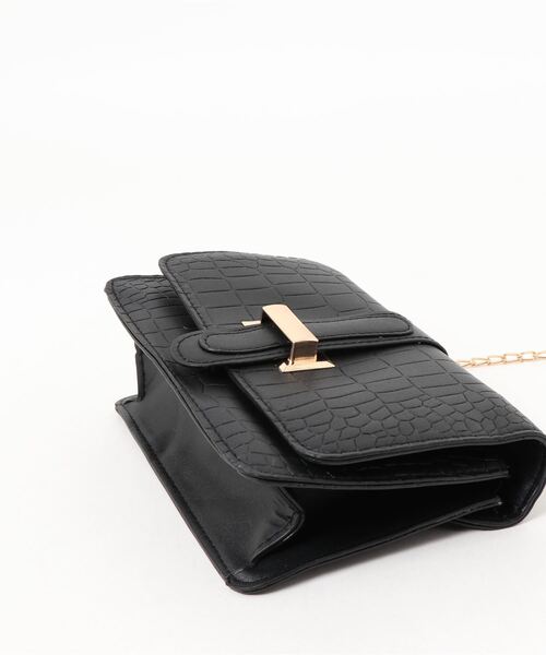 LUGG NAGG（ラグナグ）の「クロコ風フロントベルトショルダーバッグ（ショルダーバッグ・レディース・ブラウン/ライトグリーン/ブラック/オフホワイト・FREE）」の13枚目の写真