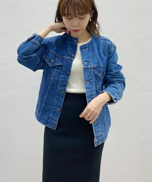 CAPRICIEUX LE'MAGE（カプリシューレマージュ）の「【Sunny Side Up/サニーサイドアップ】2for1デニムジャケット（ブルゾン・レディース・ブルー・FREE）」の8枚目の写真