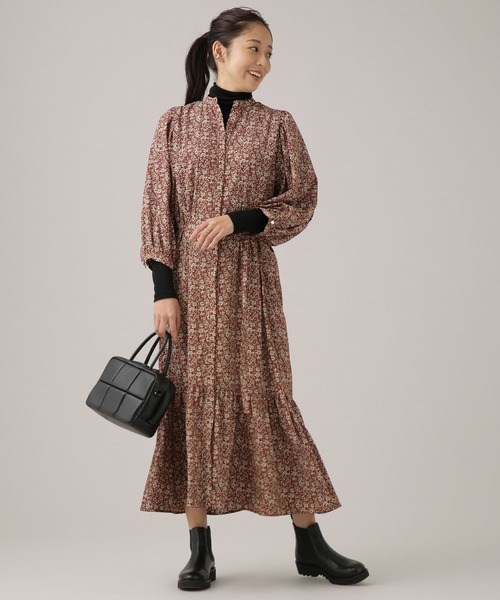 Web限定 レトロフラワープリントワンピース 長袖 ワンピース Nano Universe ナノユニバース のファッション通販 Zozotown