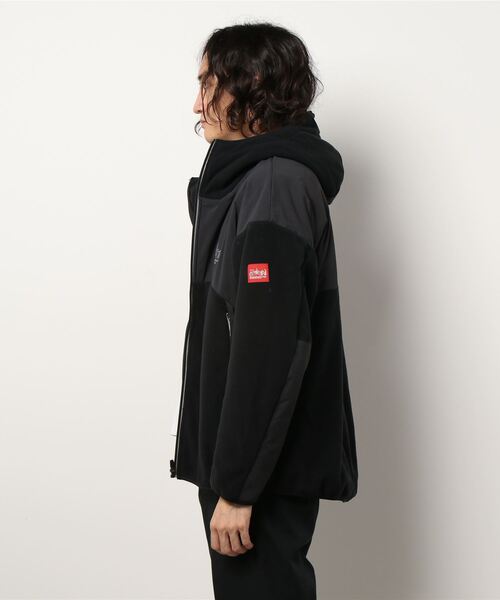 Manhattan Portage ブラックナイロンジャケット S Manhattan Portage（マンハッタンポーテージ） フリース ナイロン