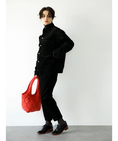 koe（コエ）の「軽量キルティングショッパーバッグ*（トートバッグ・レディース・アイボリー/レッド系その他5/ブラック/カーキ・FREE）」の6枚目の写真