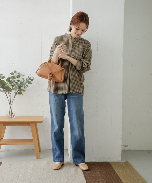 URBAN RESEARCH DOORS(アーバンリサーチドアーズ)の「コットンウールチェックシャツ(シャツ/ブラウス・レディース・グリーン系その他/ブルー系その他・ONE)」の12枚目の写真
