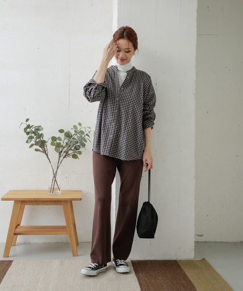 URBAN RESEARCH DOORS(アーバンリサーチドアーズ)の「コットンウールチェックシャツ(シャツ/ブラウス・レディース・グリーン系その他/ブルー系その他・ONE)」の20枚目の写真