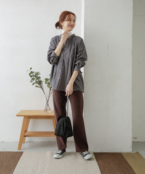 URBAN RESEARCH DOORS(アーバンリサーチドアーズ)の「コットンウールチェックシャツ(シャツ/ブラウス・レディース・グリーン系その他/ブルー系その他・ONE)」の21枚目の写真