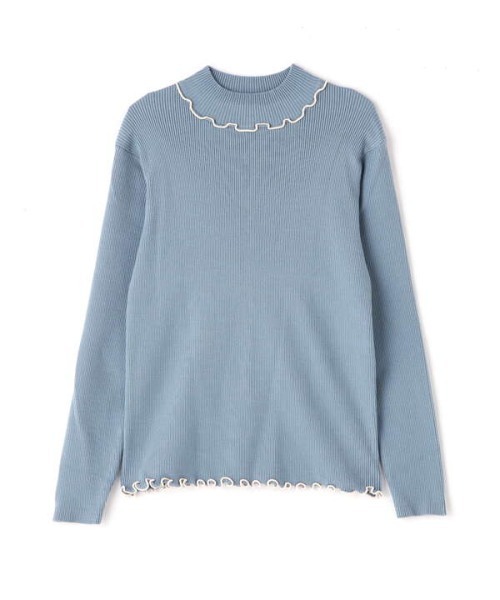 N.（N. Natural Beauty Basic）（エヌエヌナチュラルビューティーベーシック）の「◆メロウハイネックリブニット（ニット/セーター・レディース・ブラック/オフホワイト/ブルー・MEDIUM）」の16枚目の写真