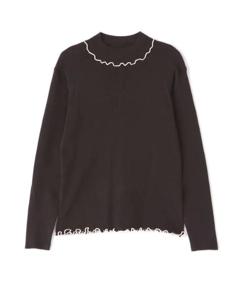 N.（N. Natural Beauty Basic）（エヌエヌナチュラルビューティーベーシック）の「◆メロウハイネックリブニット（ニット/セーター・レディース・ブラック/オフホワイト/ブルー・MEDIUM）」の18枚目の写真