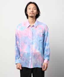 UGG@mos×伊東楓 グラフィック タイダイシースルーシャツ / アグ × イトウカエデ グラフィック タイダイ シースルーシャツ