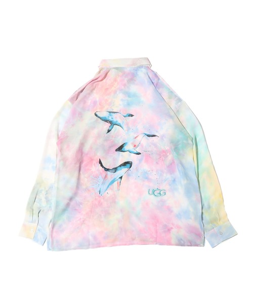 UGG（アグ）の「UGG@mos×伊東楓 グラフィック タイダイシースルーシャツ / アグ × イトウカエデ グラフィック タイダイ シースルーシャツ（シャツ/ブラウス・メンズ・ピンク/ブルー/グリーン・M/L/XL）」の17枚目の写真