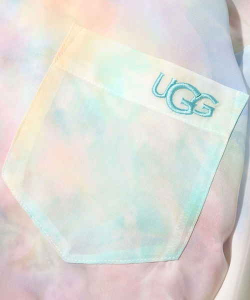UGG（アグ）の「UGG@mos×伊東楓 グラフィック タイダイシースルーシャツ / アグ × イトウカエデ グラフィック タイダイ シースルーシャツ（シャツ/ブラウス・メンズ・ピンク/ブルー/グリーン・M/L/XL）」の4枚目の写真